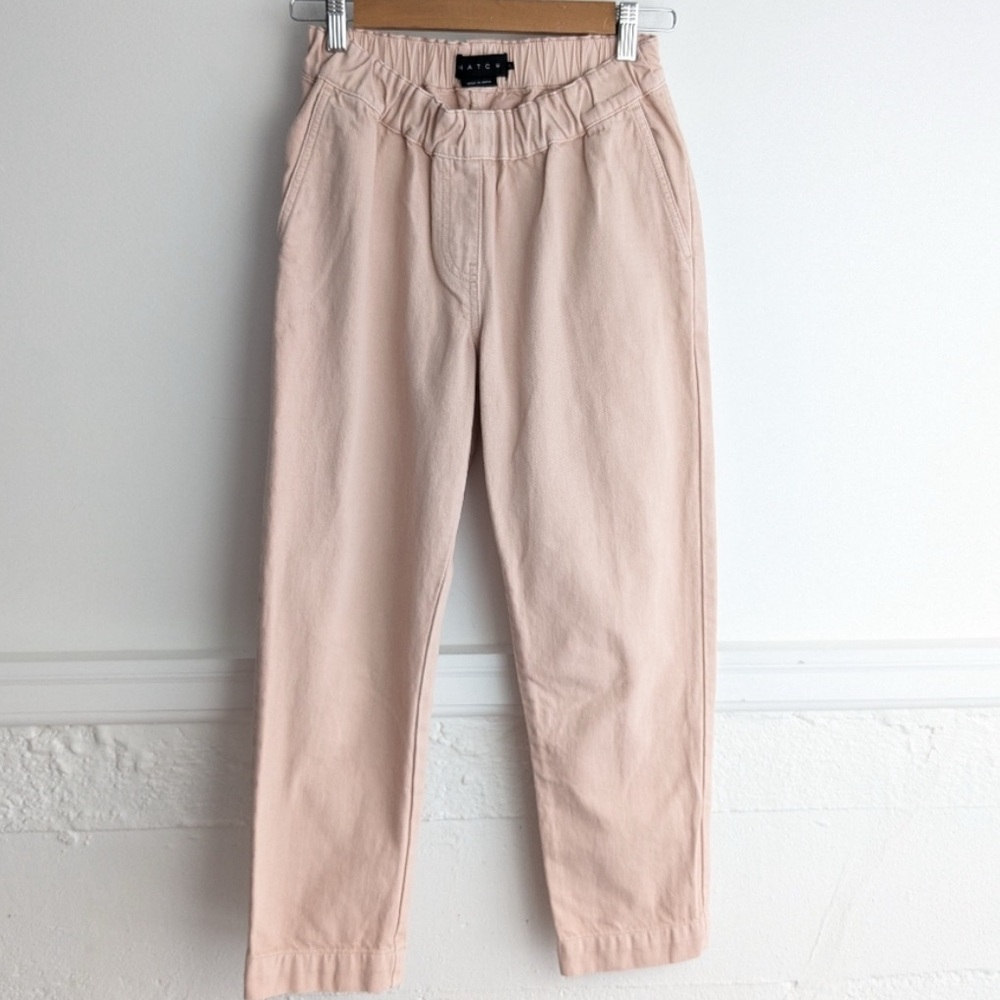 Hatch Women's Maternity Pants in Light Pink